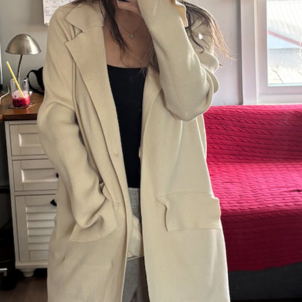 FREE PEOPLE BLAZER INSPIRED CARDIGAN • L